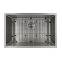 ZLINE 30 in. Meribel Undermount Single Bowl Stainless Steel Kitchen Sink with Bottom Grid, SRS-30 - The Home Selection
