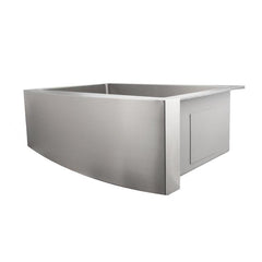 ZLINE 30 in. Zermatt Farmhouse Apron Mount Single Bowl Stainless Steel Kitchen Sink with Bottom Grid, SAS-30 - The Home Selection