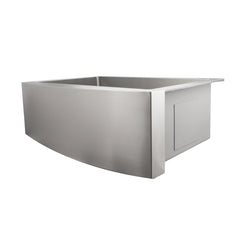 ZLINE 30 in. Zermatt Farmhouse Apron Mount Single Bowl Stainless Steel Kitchen Sink with Bottom Grid, SAS-30 - The Home Selection