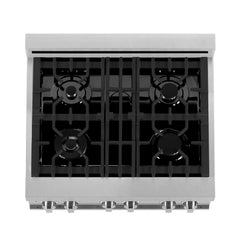 ZLINE 30-Inch 4.0 cu. ft. Electric Oven and Gas Cooktop Dual Fuel Range with Griddle in Fingerprint Resistant Stainless - RAS-SN-GR-30 - The Home Selection