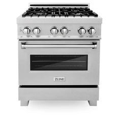 ZLINE 30-Inch 4.0 cu. ft. Electric Oven and Gas Cooktop Dual Fuel Range with Griddle in Fingerprint Resistant Stainless - RAS-SN-GR-30 - The Home Selection