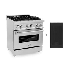 ZLINE 30-Inch 4.0 cu. ft. Electric Oven and Gas Cooktop Dual Fuel Range with Griddle in Stainless Steel - RA-GR-30 - The Home Selection