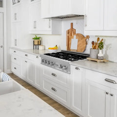 ZLINE 30-Inch Porcelain Gas Stovetop in Fingerprint Resistant Stainless Steel with 4 Gas Burners and Griddle - RTS-GR-30 - The Home Selection