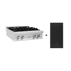 ZLINE 30-Inch Porcelain Gas Stovetop with 4 Gas Brass Burners and Griddle - RT-BR-GR-30 - The Home Selection