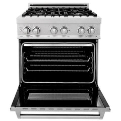 ZLINE 30" Professional Dual Fuel Range in DuraSnow® RAS-SN-30 - The Home Selection
