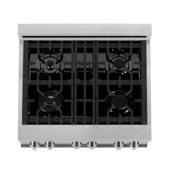 ZLINE 30" Professional Dual Fuel Range in DuraSnow® RAS-SN-30 - The Home Selection