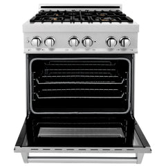 ZLINE 30" Professional Dual Fuel Range in DuraSnow® RAS-SN-30 - The Home Selection