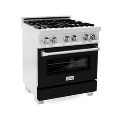 ZLINE 30" Professional Dual Fuel Range in DuraSnow® RAS-SN-30 - The Home Selection