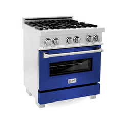 ZLINE 30" Professional Dual Fuel Range in DuraSnow® RAS-SN-30 - The Home Selection