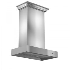 ZLINE 30" Professional Wall Mount Range Hood In Stainless Steel With Crown Molding - KECOMCRN-30 - The Home Selection