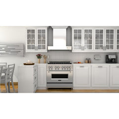 ZLINE 30" Professional Wall Mount Range Hood In Stainless Steel With Crown Molding - KECOMCRN-30 - The Home Selection