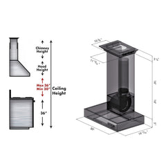 ZLINE 30" Professional Wall Mount Range Hood In Stainless Steel With Crown Molding - KECOMCRN-30 - The Home Selection