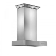 ZLINE 30" Professional Wall Mount Range Hood In Stainless Steel With Crown Molding - KECOMCRN-30 - The Home Selection