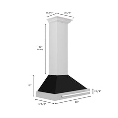 ZLINE 30" Stainless Steel Range Hood with Shell and Stainless Steel Handle (KB4STX-30) - The Home Selection