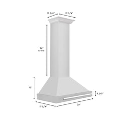 ZLINE 30" Stainless Steel Range Hood with Stainless Steel Handle (KB4STX-30) - The Home Selection