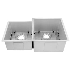 ZLINE 32" Jackson Undermount Double Bowl Kitchen Sink with Bottom Grid - SRDL-32 - The Home Selection