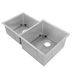 ZLINE 32" Jackson Undermount Double Bowl Kitchen Sink with Bottom Grid - SRDL-32 - The Home Selection