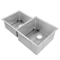 ZLINE 32" Jackson Undermount Double Bowl Kitchen Sink with Bottom Grid - SRDL-32 - The Home Selection