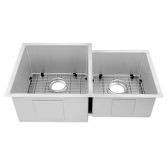 ZLINE 32" Jackson Undermount Double Bowl Kitchen Sink with Bottom Grid - SRDR-32 - The Home Selection