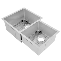 ZLINE 32" Jackson Undermount Double Bowl Kitchen Sink with Bottom Grid - SRDR-32 - The Home Selection
