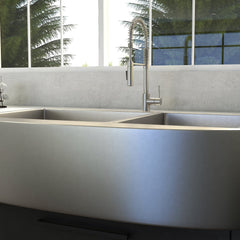 ZLINE 33 in. Chamonix Undermount Double Bowl Stainless Steel Kitchen Sink with Bottom Grid, SR60D-33 - The Home Selection