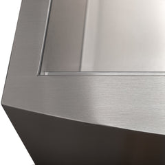 ZLINE 33 in. Moritz Farmhouse Apron Mount Single Bowl Stainless Steel Kitchen Sink with Bottom Grid and Accessories, SLSAP-33 - The Home Selection