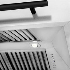 ZLINE 36" Autograph Edition DuraSnow® Stainless Steel Range Hood with DuraSnow® Stainless Steel Shell and Handle - 8654SNZ-36 - The Home Selection