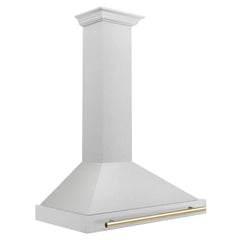 ZLINE 36" Autograph Edition DuraSnow® Stainless Steel Range Hood with DuraSnow® Stainless Steel Shell (KB4SNZ-36) - The Home Selection