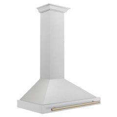 ZLINE 36" Autograph Edition DuraSnow® Stainless Steel Range Hood with DuraSnow® Stainless Steel Shell (KB4SNZ-36) - The Home Selection