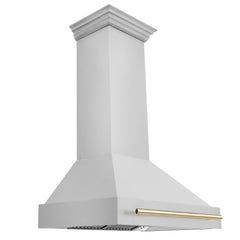 ZLINE 36" Autograph Edition Stainless Steel Range Hood with Stainless Steel Shell - 8654STZ-36 - The Home Selection