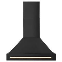 ZLINE 36" Black Stainless Steel Range Hood with Accent Handle - BS655Z-36 - The Home Selection