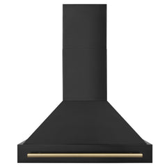 ZLINE 36" Black Stainless Steel Range Hood with Accent Handle - BS655Z-36 - The Home Selection