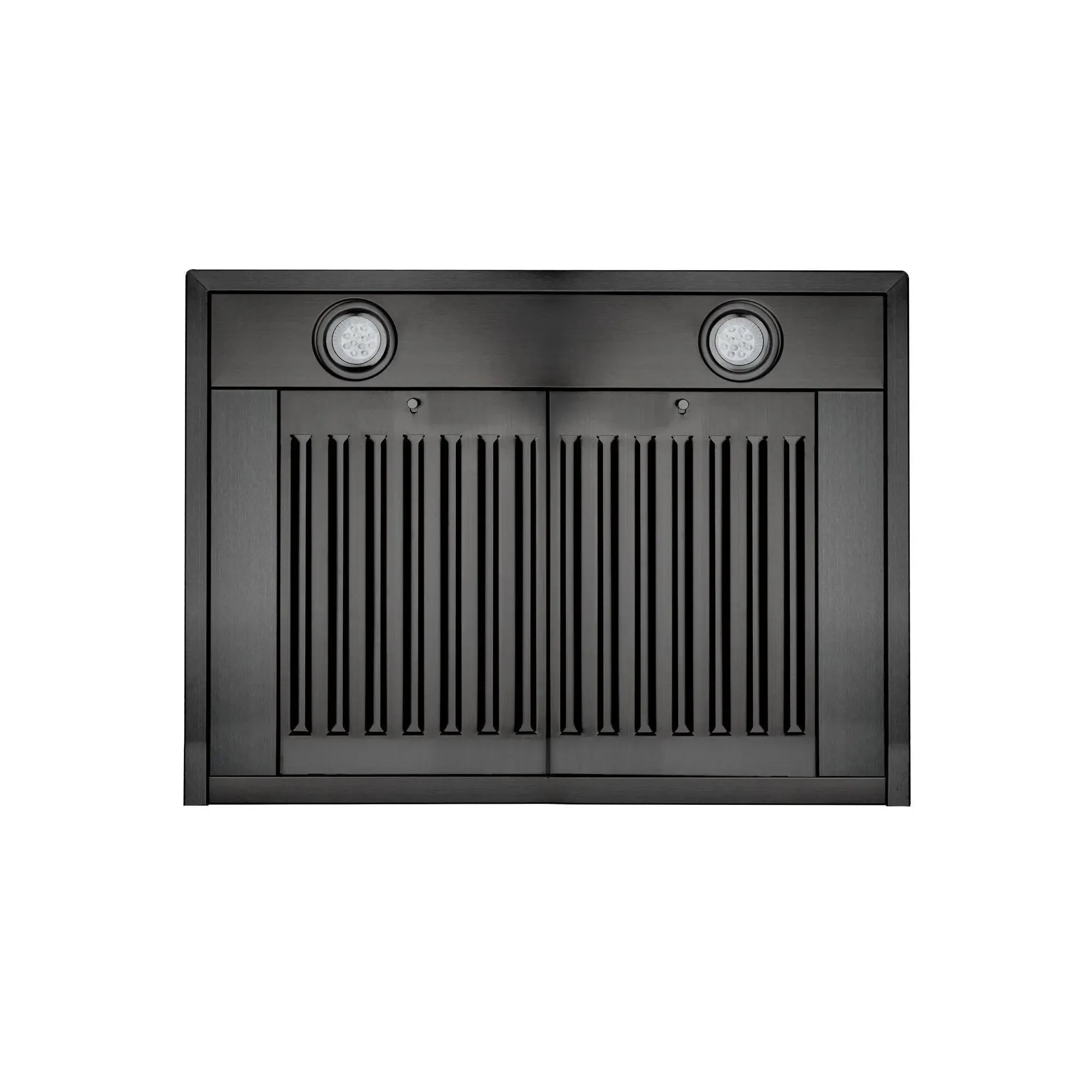 ZLINE 36" Convertible Wall Mount Range Hood in Black Stainless Steel with Set of 2 Charcoal Filters, LED lighting and Dishwasher-Safe Baffle Filters - BSKBN-CF-36 - The Home Selection