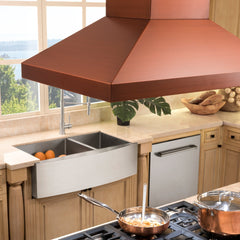 ZLINE 36" Designer Series Copper Island Mount Range Hood - 8KL3iC-36 - The Home Selection
