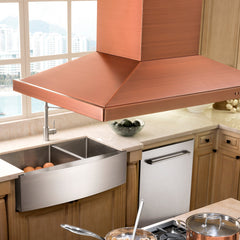 ZLINE 36" Designer Series Copper Island Mount Range Hood - 8KL3iC-36 - The Home Selection