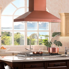 ZLINE 36" Designer Series Copper Island Mount Range Hood - 8KL3iC-36 - The Home Selection