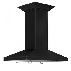 ZLINE 36" Designer Series Oil-Rubbed Bronze Island Mount Range Hood - 8KL3iB-36 - The Home Selection
