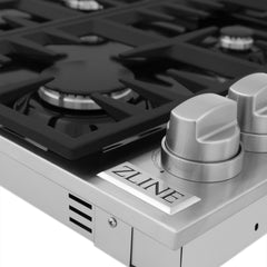 ZLINE 36" Dropin Gas Stovetop with 6 Gas Burners and Black Porcelain Top - RC36-PBT - The Home Selection