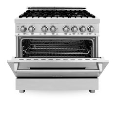 ZLINE 36" Dual Fuel Range in Stainless Steel - RA36 - The Home Selection