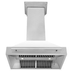 ZLINE 36" DuraSnow® Stainless Steel Range Hood with Shell (8654SNX-36) - The Home Selection