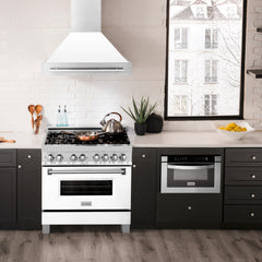 ZLINE 36" DuraSnow® Stainless Steel Range Hood with Shell (8654SNX-36) - The Home Selection