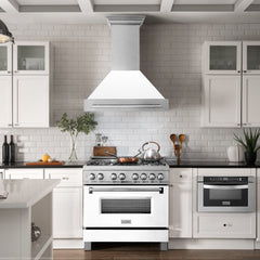 ZLINE 36" DuraSnow® Stainless Steel Range Hood with Shell (8654SNX-36) - The Home Selection