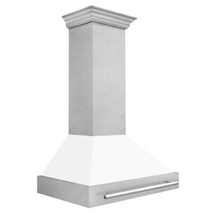 ZLINE 36" DuraSnow® Stainless Steel Range Hood with Shell (8654SNX-36) - The Home Selection