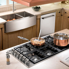ZLINE 36 in. Courchevel Farmhouse Apron Mount Double Bowl Stainless Steel Kitchen Sink with Bottom Grid, SA60D-36 - The Home Selection