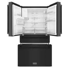 ZLINE 36 In. French Door Refrigerator with Water Dispenser, Ice Maker in Fingerprint Resistant Stainless Steel, RFM-W-36 - The Home Selection
