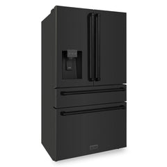 ZLINE 36 In. French Door Refrigerator with Water Dispenser, Ice Maker in Fingerprint Resistant Stainless Steel, RFM-W-36 - The Home Selection