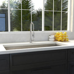 ZLINE 36 in. Meribel Undermount Single Bowl Stainless Steel Kitchen Sink with Bottom Grid, SRS-36 - The Home Selection