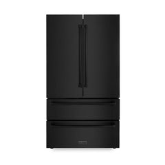 ZLINE 36 inch 22.5 cu. ft Built-in French Door Refrigerator with Ice Maker in Fingerprint Resistant Stainless Steel, RFM-36 - The Home Selection