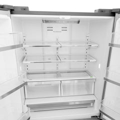 ZLINE 36 inch 22.5 cu. ft Built-in French Door Refrigerator with Ice Maker in Fingerprint Resistant Stainless Steel, RFM-36 - The Home Selection