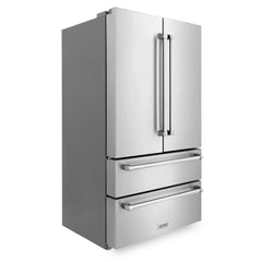 ZLINE 36-Inch 22.5 cu. ft Freestanding French Door Refrigerator with Ice Maker and Water Filter in Fingerprint Resistant Stainless Steel - RFM-WF-36 - The Home Selection